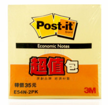 /E54N-2PK 利貼便條紙4入裝 3x2.81黃
