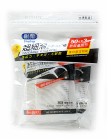 刷樂超細滑潔舌牙線棒 50支*3