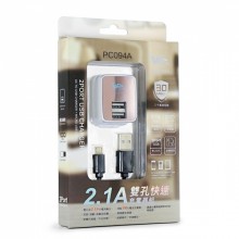 +2.1A USB電源供應器組(白)