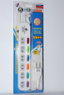 Y4/6開6插 9尺延長線(二孔插座)