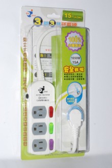 Y5/3開3插 15尺電腦延長線A5333-15