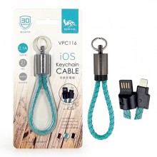 鋅合金吊飾充電線(IOS圓線)-綠
