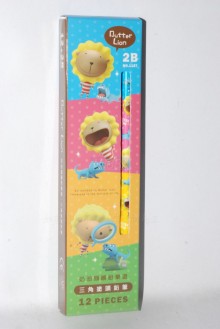 奶油獅12入三角塗頭鉛筆2B