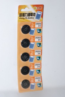 5入環保鋰電池CR2032