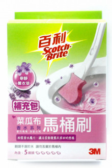 菜瓜布5入馬桶刷補充包-薰衣草