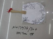 DIY 彩繪18*19竹柄扇