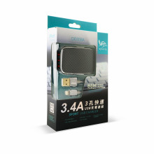 3.4A USB快速充電器組-黑