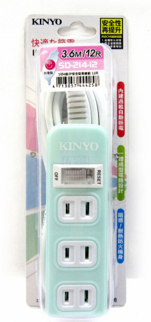 1開4插安全延長線12呎SD-21412