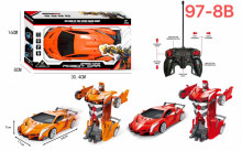 1:18六通變形遙控車(不包電）2色混裝