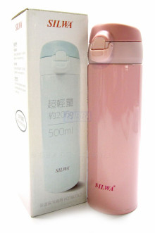 西華羽量316真空彈跳杯500ml-蜜桃粉 DSW-FWS500P