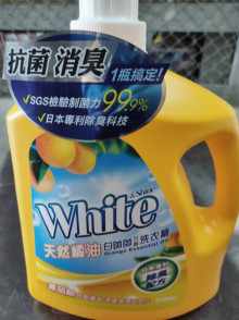 白帥帥橘油洗衣精3150G-橘