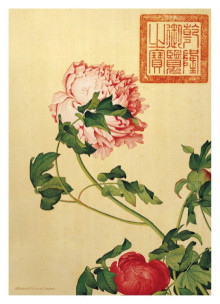 清 郎世寧 仙萼長春 牡丹拼圖108片