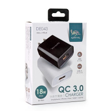 18W QC3.0電源供應器-黑