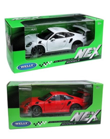 **1:24 授權合金車-保時捷911 GT3 / 白.橘