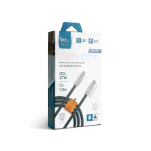 鋅合金液態軟膠充電線(C-IOS)-白
