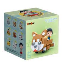 櫻桃小丸子迴力車積木-柴犬造型