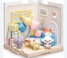 #O 休息室 (炎兔兒+妙喵)-寶可夢 Pokepeace娃娃屋-