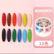 12色花生塑膠蠟筆筒裝24p*6=144P