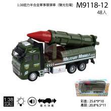 1:38迴力半合金軍事導彈車（聲光包電)/48