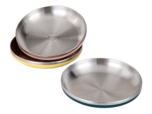 不鏽鋼304隔熱盤20cm  3色混裝