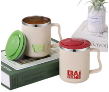 不鏽鋼304繪夢馬克杯+蓋 2色混裝 420ml