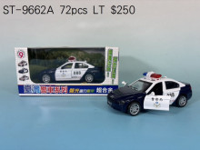 盒裝合金警車-紅9662A/72P