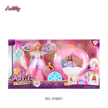 安麗莉11.5寸實身娃娃燈光馬車/6P