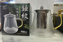 錘紋玻璃壺900ml(附濾網)