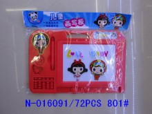 801單面磁性黑白面白板